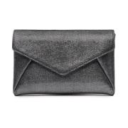 Stuart Weitzman Glamorös Loveletter Mini Clutch Gray, Dam