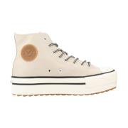 Victoria Snörning Mode Sneakers Beige, Dam