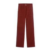 A.p.c. Bordeaux Straight Leg Dambyxor Red, Dam