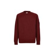 C.p. Company Klassisk Crew Neck Lammsullstickad Tröja Red, Herr