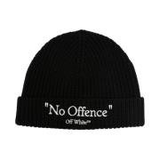 Off White Svart broderad beanie hatt Black, Herr