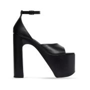 Balenciaga Sandal i kalvskinn med justerbar rem Black, Dam