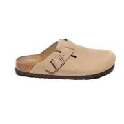 Birkenstock Beige Oljad Nubuckläder Träsko Beige, Dam