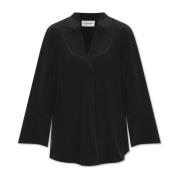 By Malene Birger Flaiy silktopp Black, Dam