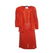 Chanel Vintage Begagnade Dres Red, Dam