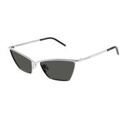 Saint Laurent New Wave Large Sunglasses Gray, Dam