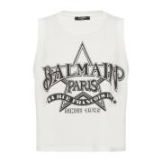 Balmain Ärmlös topp White, Dam