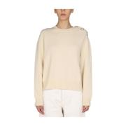 Jil Sander Stickade plagg med rund hals Beige, Dam