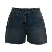 Palm Angels Jeans shorts Blue, Dam