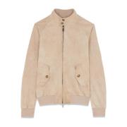 Baracuta Klassisk Suede Harrington Jacka Brown, Herr