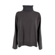 Fabiana Filippi Grå Lurex Turtleneck Tröja för Kvinnor Gray, Dam