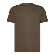 Tom Ford Mörk olivgrön T-shirt - Regular Fit, Tillverkad i Portugal Gr...