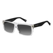 Marc Jacobs Transparent Svart/Gråtonade Solglasögon Black, Unisex