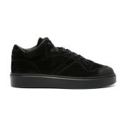 Doucal's Svarta Mocka Logo Sneakers Black, Herr