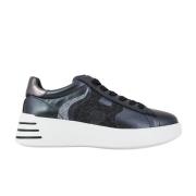 Hogan Dam Logo-Patch Low-Top Sneakers Black, Dam