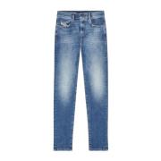 Diesel Slim Style Medium Blue Wash Jeans Blue, Herr