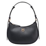 Pinko Half Moon Mini FL Väska Black, Dam