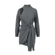 Simona Corsellini Ullblandning Mock Neck Klänning Gray, Dam