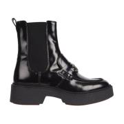 Tommy Hilfiger Svarta Loafer Ankelboots Black, Dam