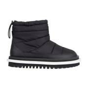 Tommy Jeans Svarta Vadderade Ankelboots Black, Dam