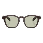 Oliver Peoples Squadrata Nero Lucido Solglasögon Black, Unisex