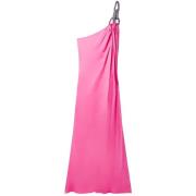 Stella McCartney Rosa Satängklänning med Kristallutsmyckning Pink, Dam