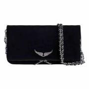 Zadig & Voltaire Rock Suede Crossbody Väska Black, Dam