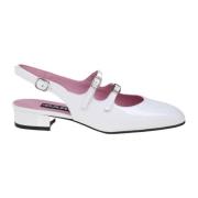 Carel Vit Slingback i Lackläder White, Dam