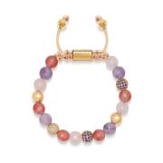 Nialaya Women's Beaded Bracelet with Rose Quartz, Amethyst, Cherry Qua...