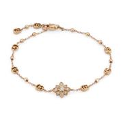 Gucci Flora armband i 18 kt rosa guld och diamanter Yellow, Dam