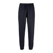 Ralph Lauren Indigo Blå Elastisk Midja Joggingbyxor Blue, Dam