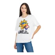 Love Moschino Casual-chic Logo Print T-Shirt White, Dam