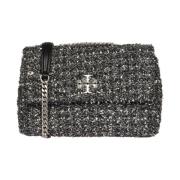 Tory Burch Svart Kira Tweed Axelväska Black, Dam