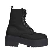 Tommy Jeans Svarta Ankelboots med Dragkedja Black, Dam