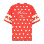 Balmain Oversize T-shirt Red, Herr