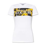 Versace Jeans Couture Tryckt T-shirt White, Dam