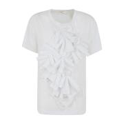 Comme des Garçons Vit Dam T-shirt, Modern och Elegant White, Dam