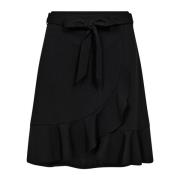 Co'Couture Feminin Emmycc Skirt med Volangkanter Black, Dam