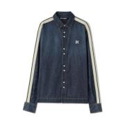 Palm Angels Stilren Denim Overshirt Blue, Herr