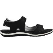 Geox Stiliga Platta Sandaler Black, Dam