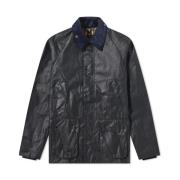 Barbour Marinblå Vaxjacka med Raglanärmar Blue, Herr