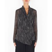 Manila Grace Korsad blus Black, Dam