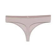 Calvin Klein Thongs With Logo Gray, Dam