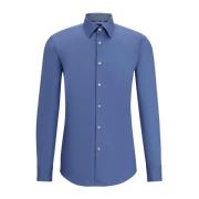 Hugo Boss Slim Fit Bomullssträck Skjorta - Blå Blue, Herr