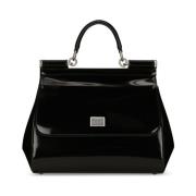 Dolce & Gabbana Logo-Plaque Toteväska Black, Dam