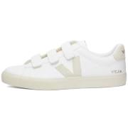 Veja Recife Kardborre Lädersneaker Vit Naturlig White, Dam