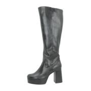 Mtng Heeled Boots Black, Dam