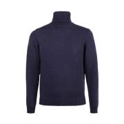 Zanone Blå Merinoull Turtlenecktröja Blue, Herr