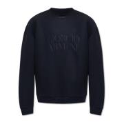 Giorgio Armani Sweatshirt med logotyp Blue, Herr