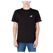 Tommy Jeans Signature T-Shirt för Män Black, Herr